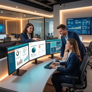 Customer service agents using LMS dashboard