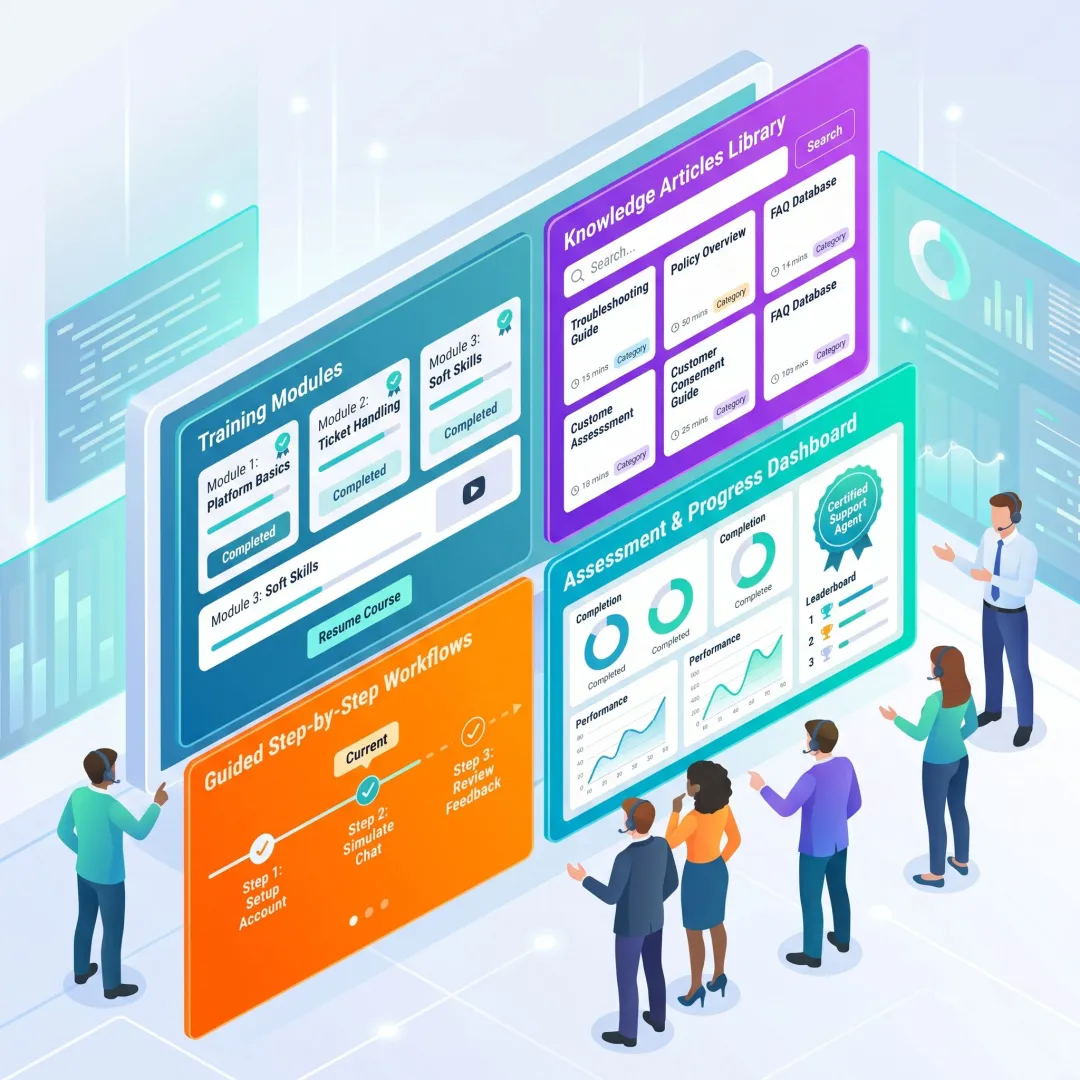 Agent onboarding and knowledge management platform