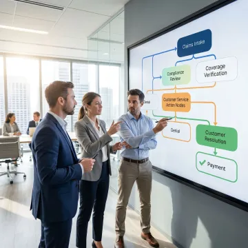 Team building insurance claims workflow steps