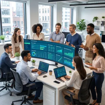 AI knowledge base dashboard with analytics