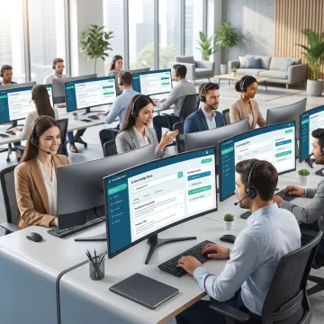 Customer support team using a centralized knowledge base