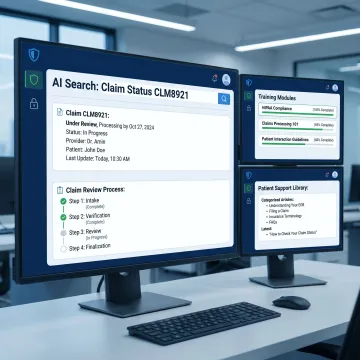Healthcare knowledge platform dashboard for support teams