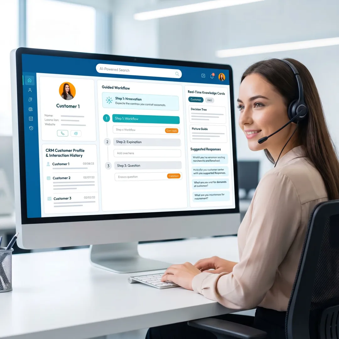 Unified agent desktop with knowledge and guidance tools