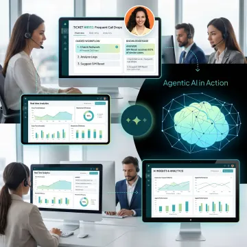 Customer support team using AI knowledge tools