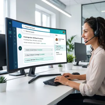 Contact center agent using AI knowledge tools