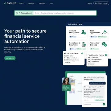 AI self-service for financial services support