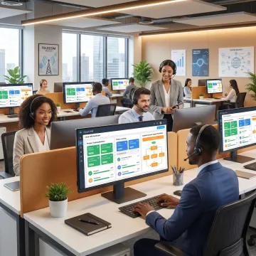 Telecom agents using LMS training platform