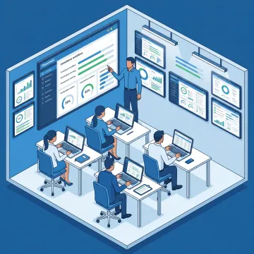 Banking team using digital assessment platform