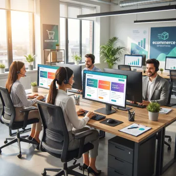Ecommerce support team using LMS dashboard