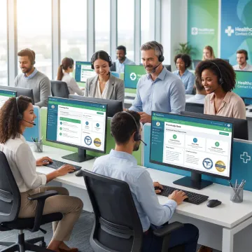 Healthcare support team using AI knowledge tools