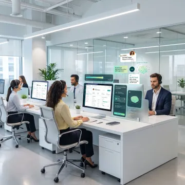 Support team using AI workflow automation tools