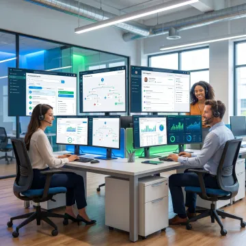 Contact center team using AI-guided knowledge workflow
