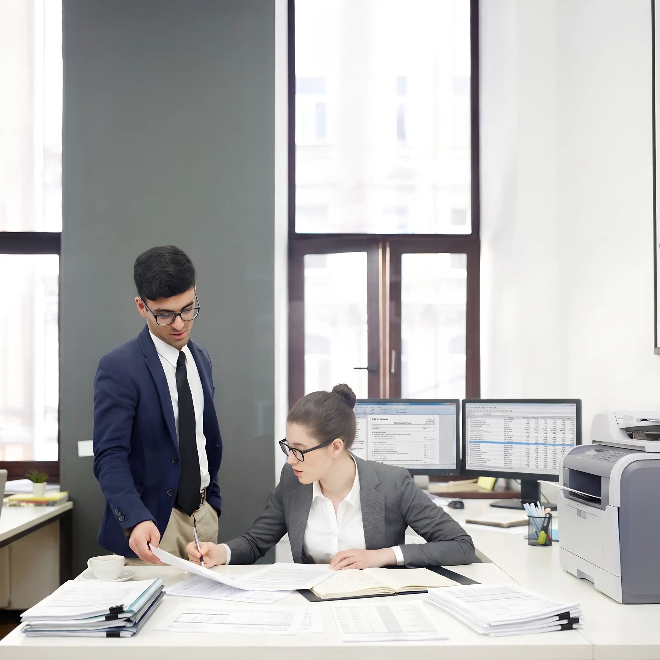 Tax team preparing return workpapers