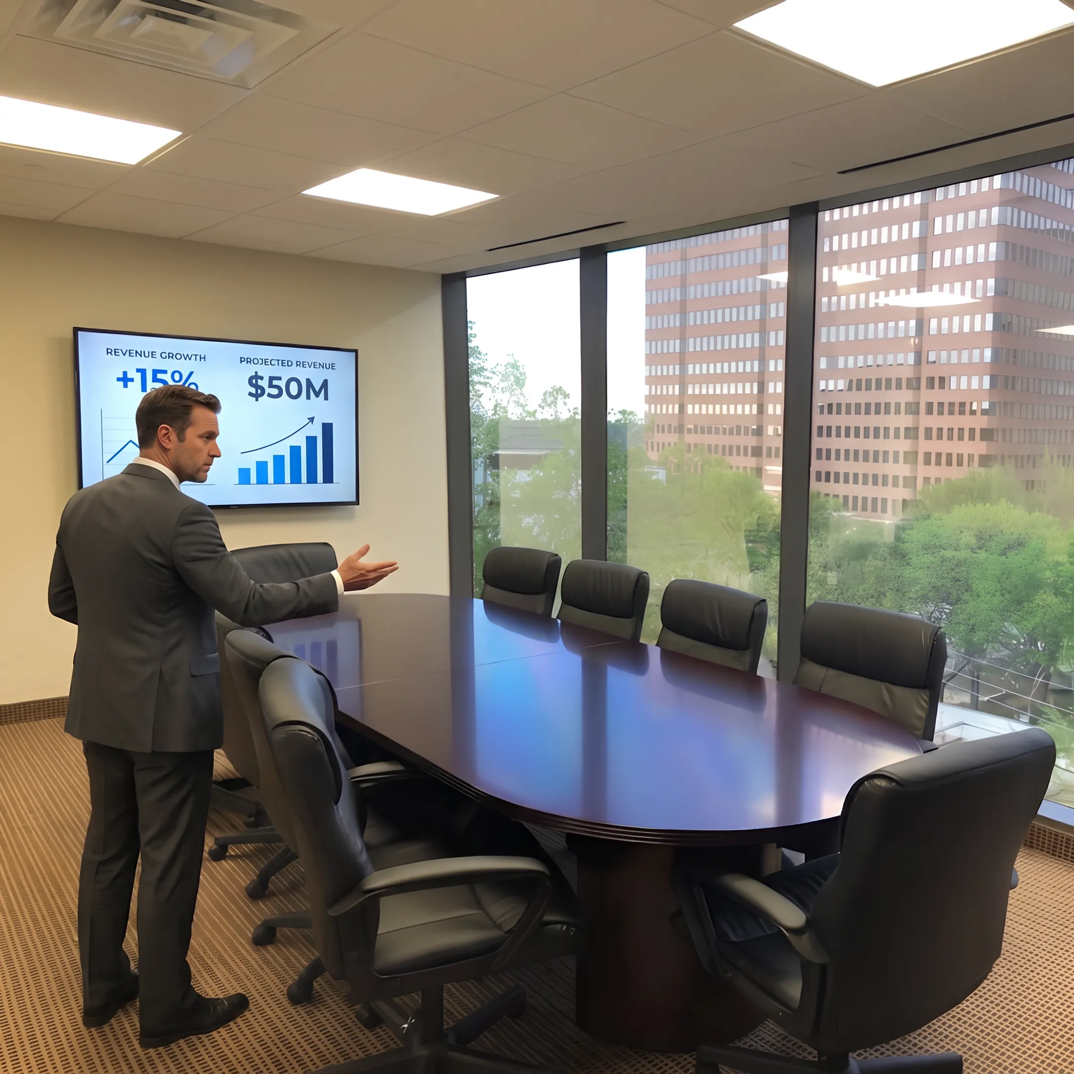 CFO conducting a strategic financial review session