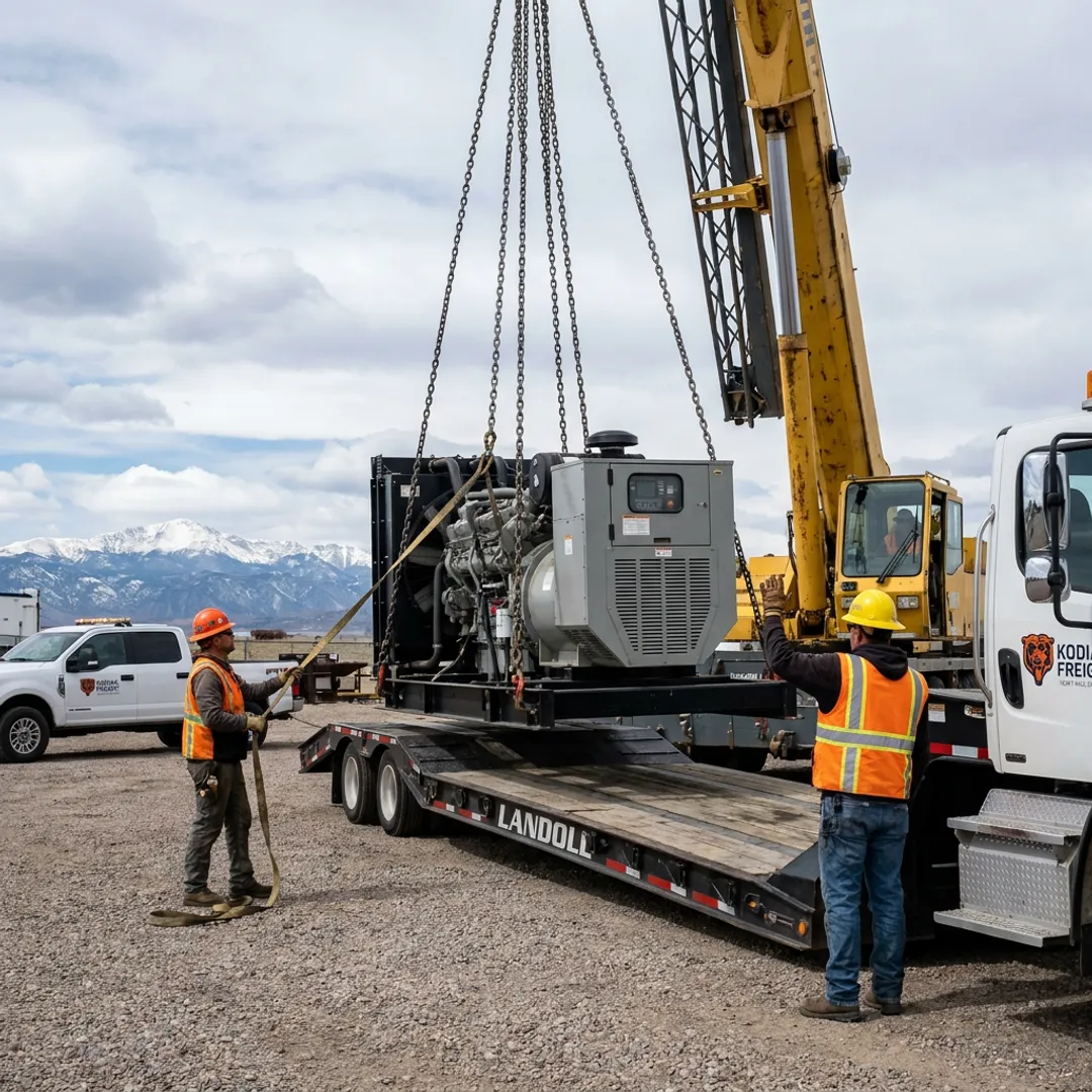 Heavy equipment rigging in Denver