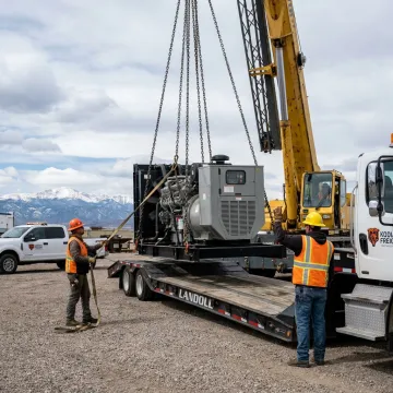 Heavy equipment rigging in Denver