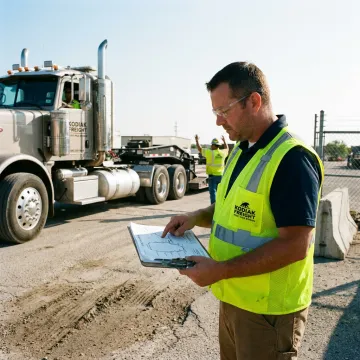 Logistics coordinator planning power only trucking route