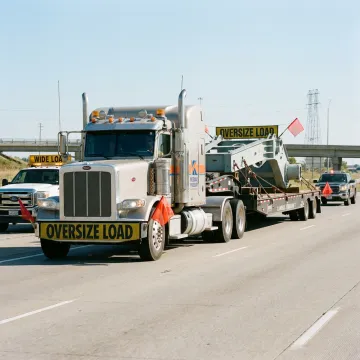 Heavy-haul truck transporting oversized industrial equipment