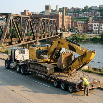 Heavy equipment hauling in Pittsburgh