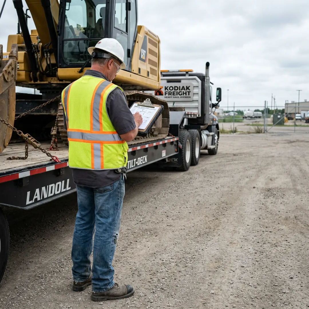 Heavy haul truck planning an oversized equipment move
