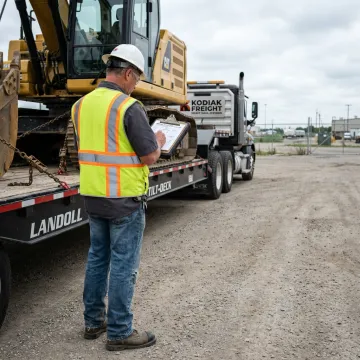 Heavy haul truck planning an oversized equipment move