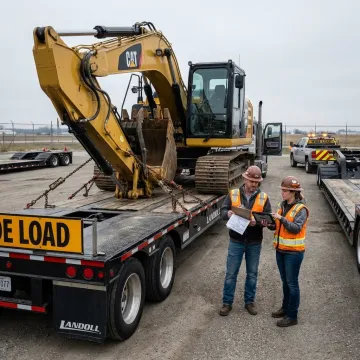 Heavy-haul team planning machinery transport