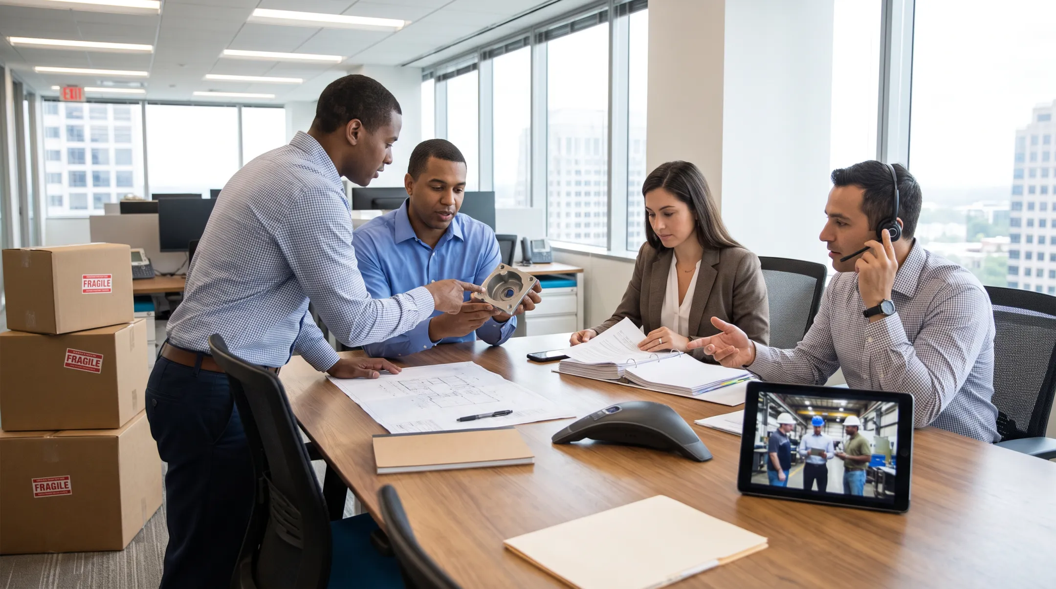 Company sourcing team coordinating vetted Indian foundry suppliers