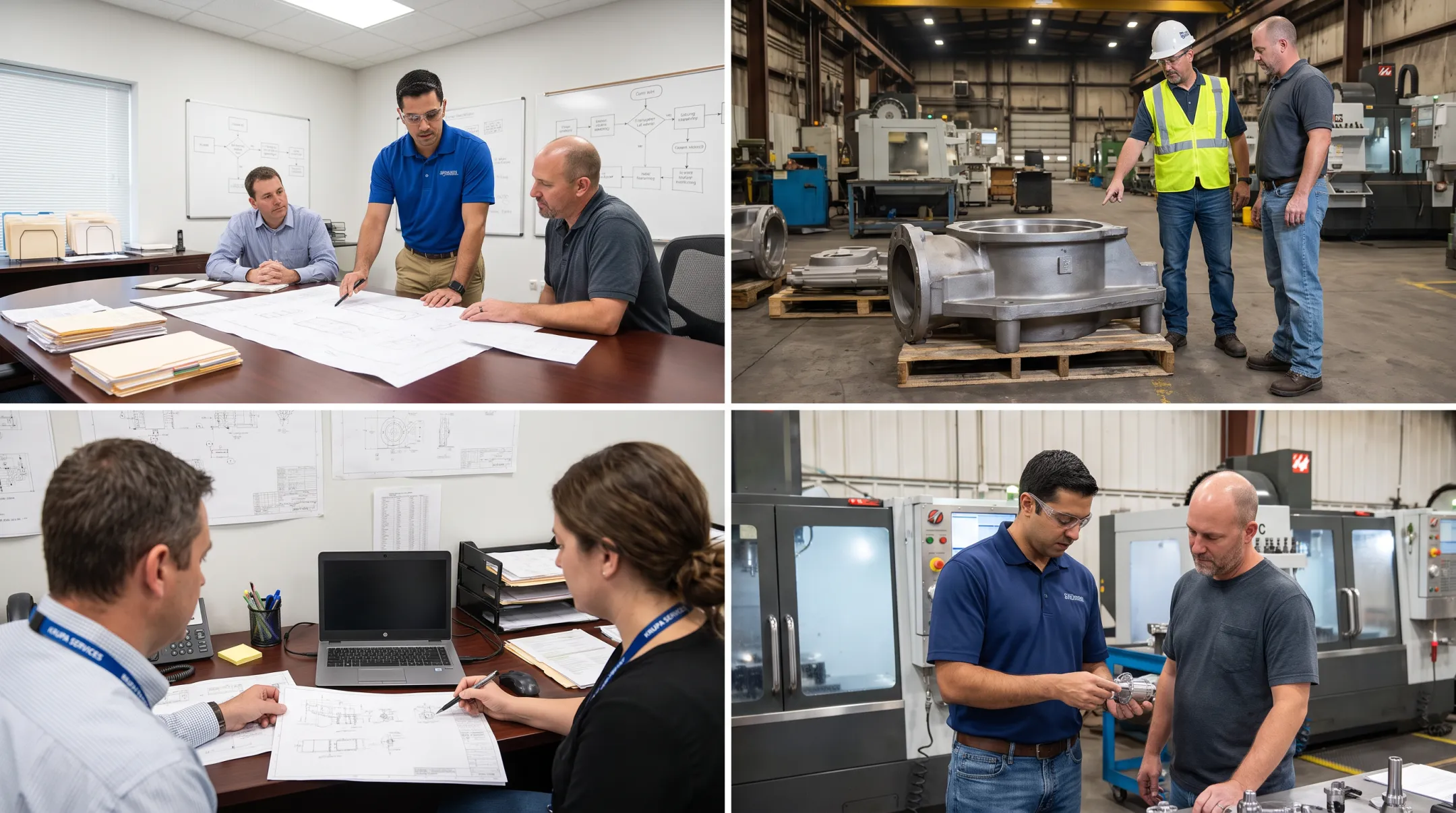 Krupa Services team coordinating automotive casting suppliers and machining capabilities