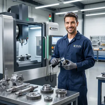 Automotive components being inspected in a machine shop