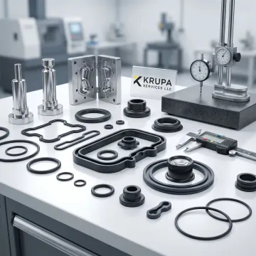 Custom molded rubber industrial components