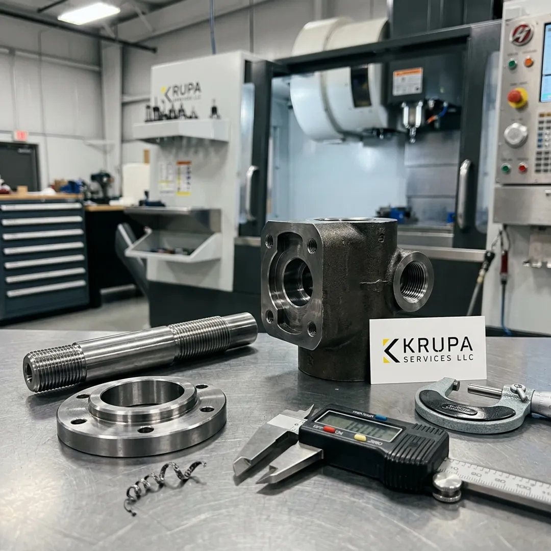 Precision oil and gas components in a manufacturing facility