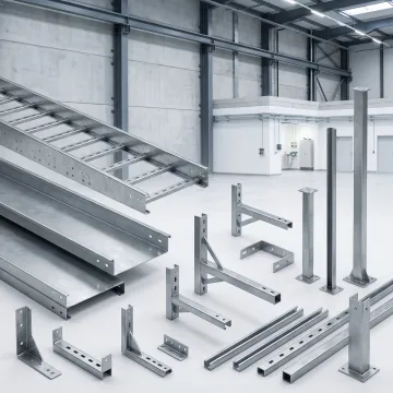 Fabricated cable tray components for industrial power systems
