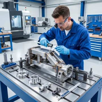 Fabricated metal assembly in production