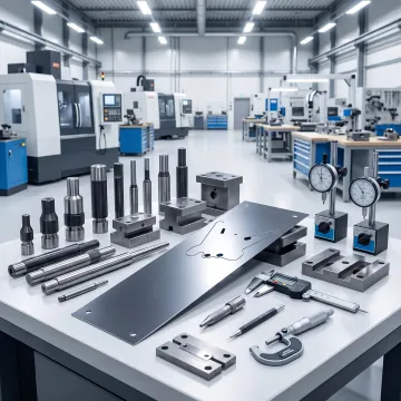 Stamped metal components with tooling and inspection setup