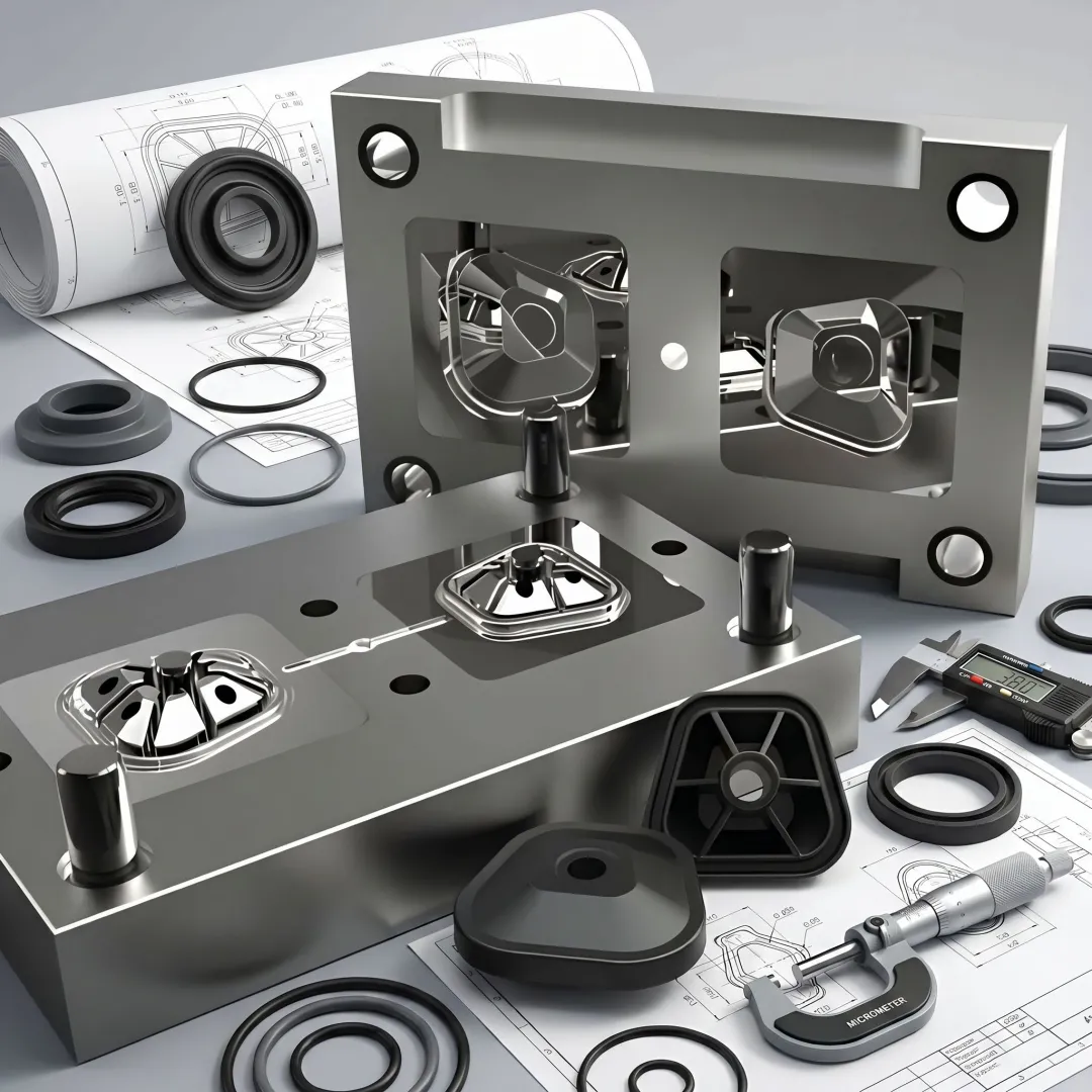 Engineered custom rubber parts production