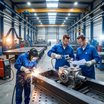 Industrial metal fabrication and assembly work