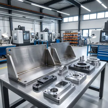 Fabricated steel plate components ready for production