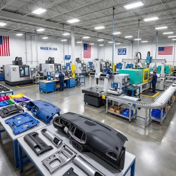 Automotive plastic parts manufacturing facility