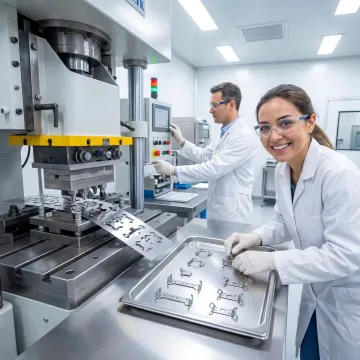 Precision metal stamping for medical components