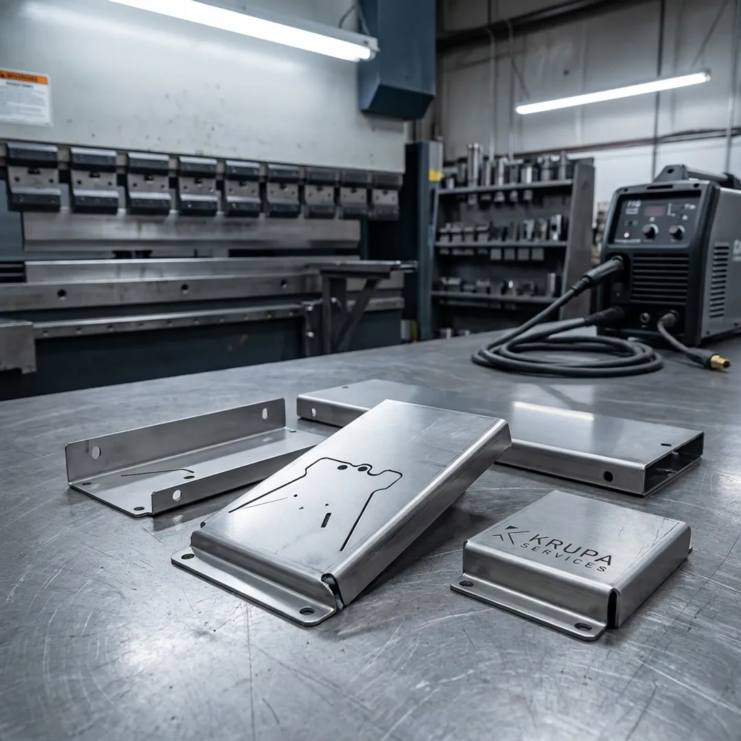 Stainless steel sheet metal fabrication workbench