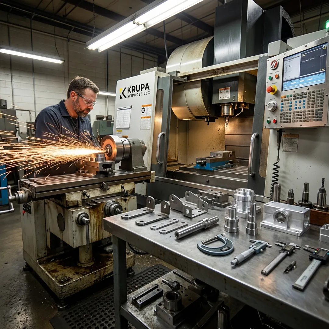 Custom metal parts fabrication in a manufacturing facility
