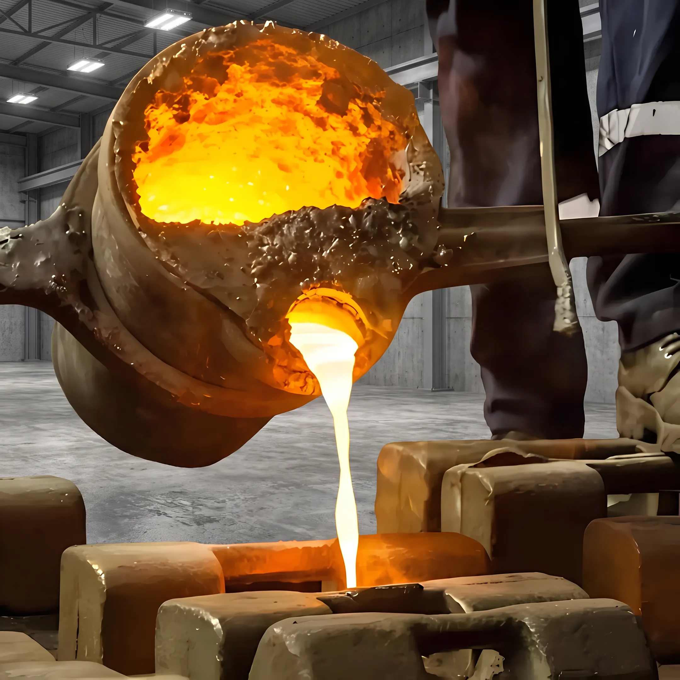 Titanium investment casting process in an industrial foundry in India