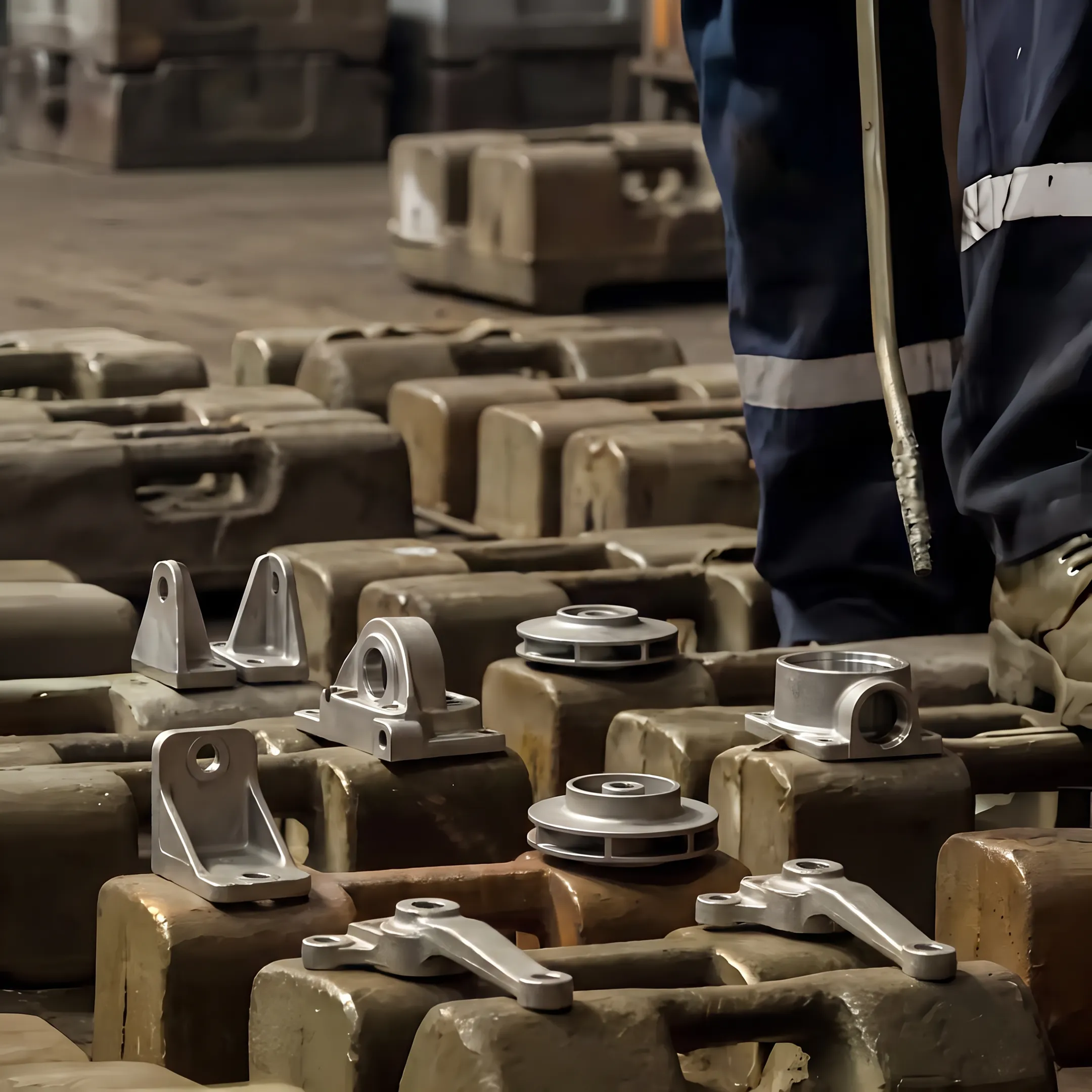 Investment casting components prepared for industrial manufacturing