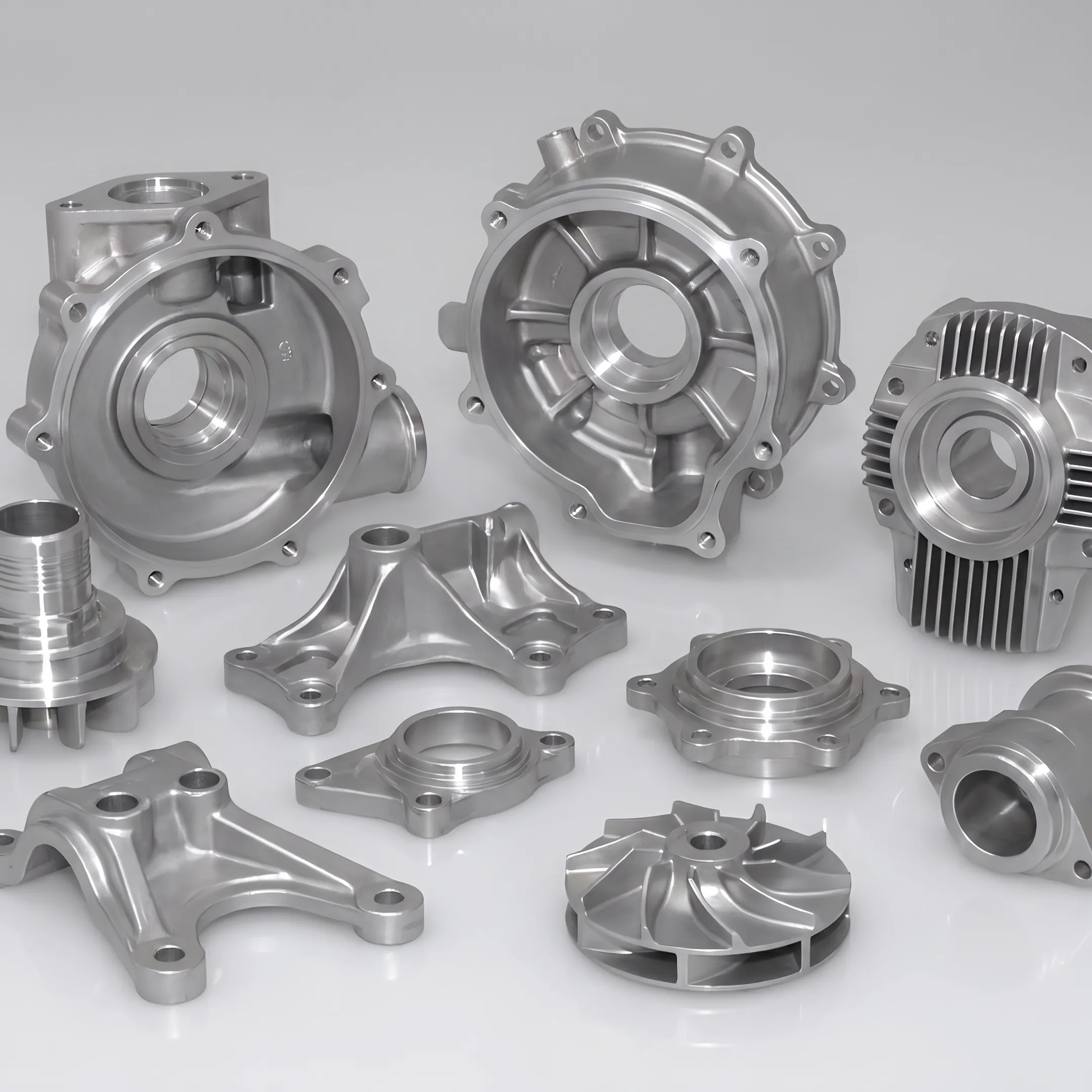 Industrial investment cast components and housings