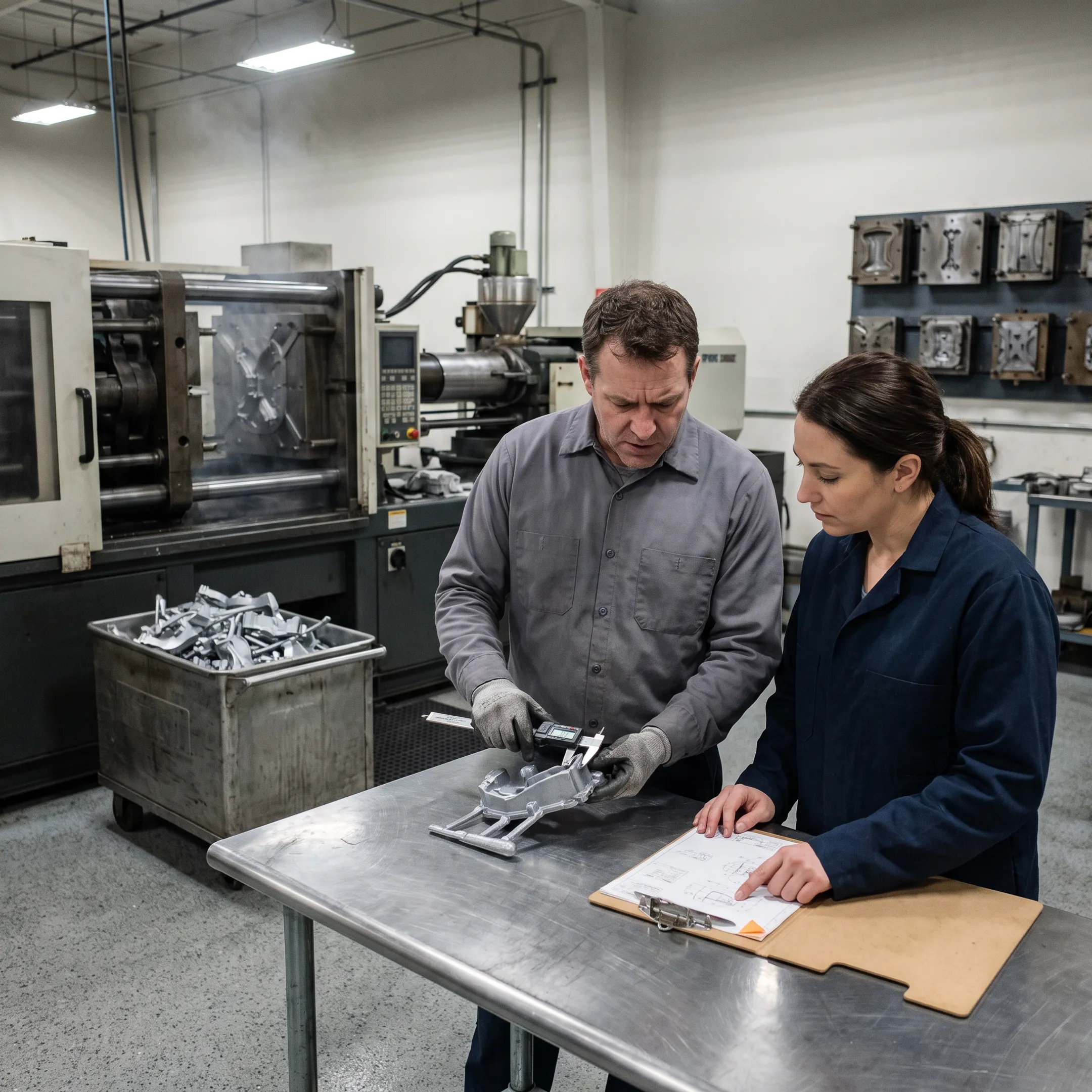 Zinc die cast component production in an Indian manufacturing facility