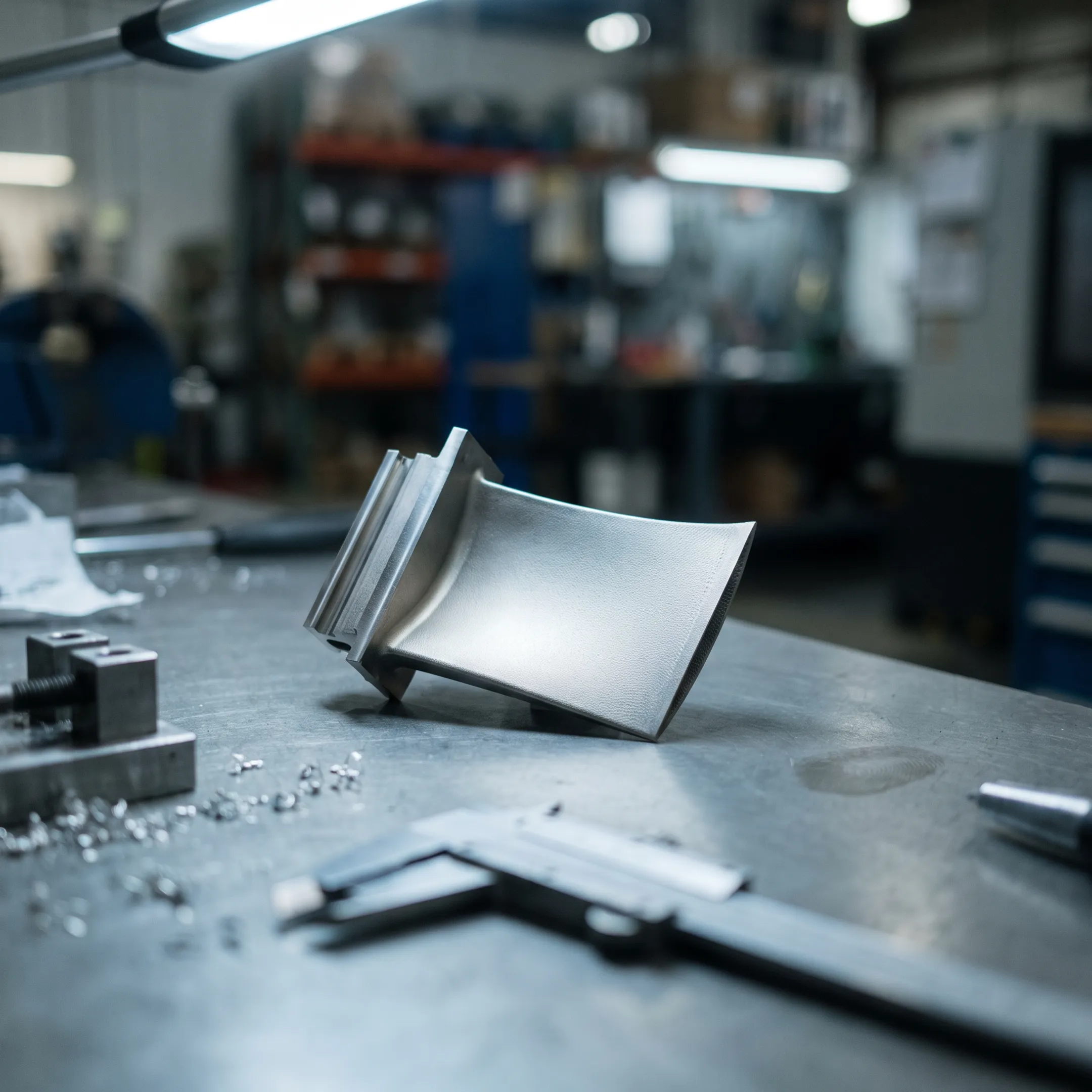 High-precision investment cast turbine blade for aerospace applications