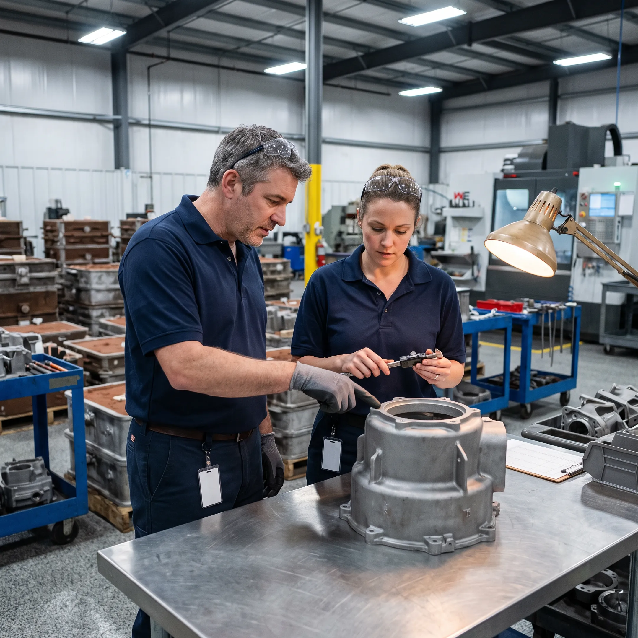 Industrial metal casting components and manufacturing equipment