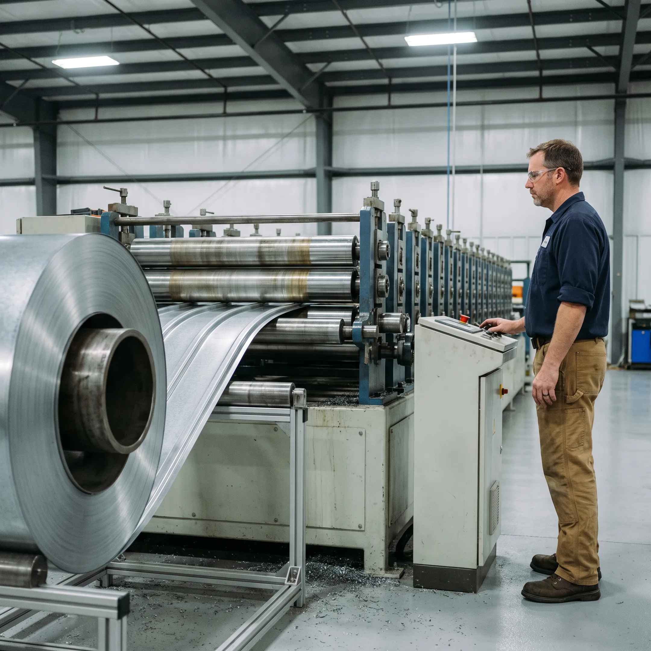 Precision metal roll forming production line
