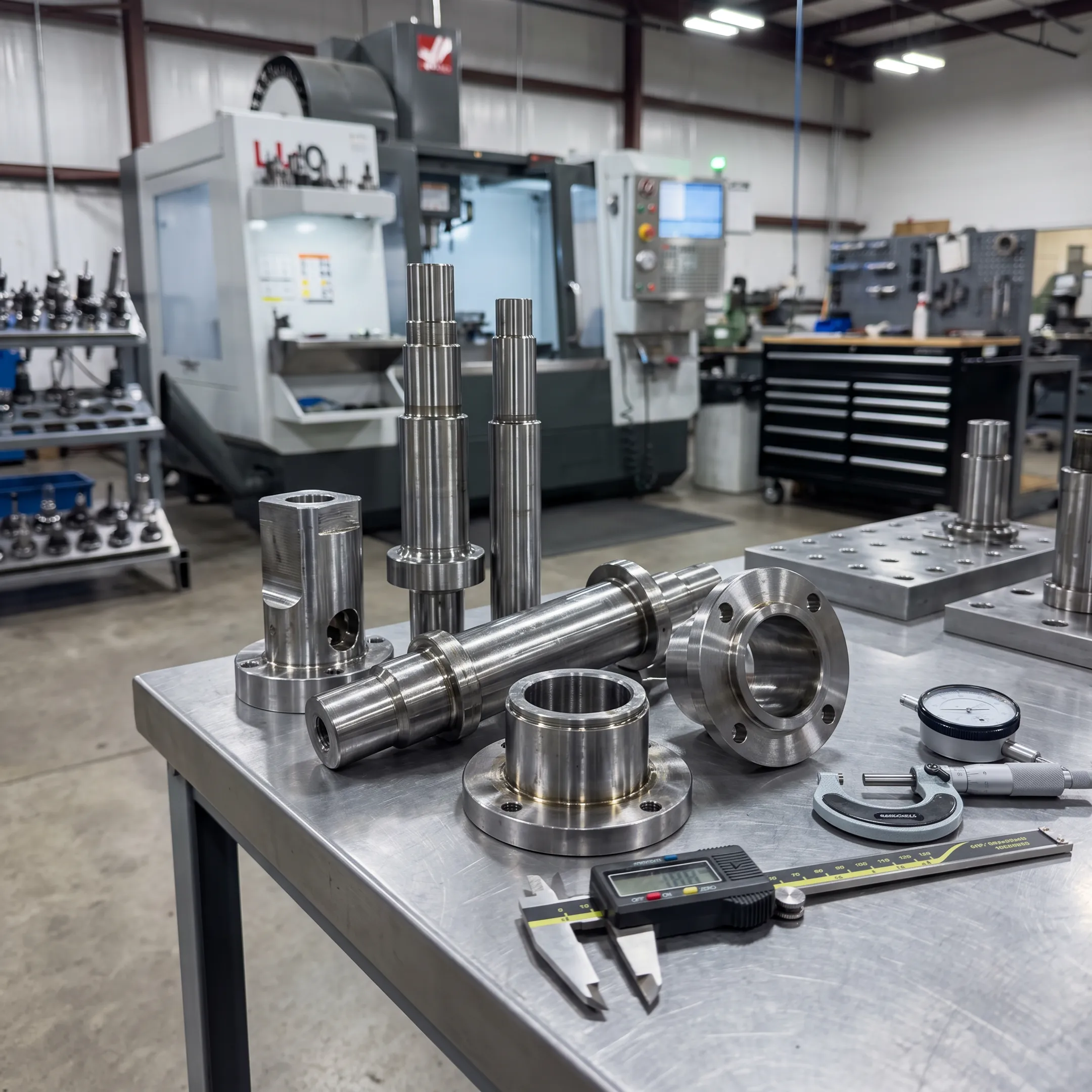 Precision machined heavy machinery components