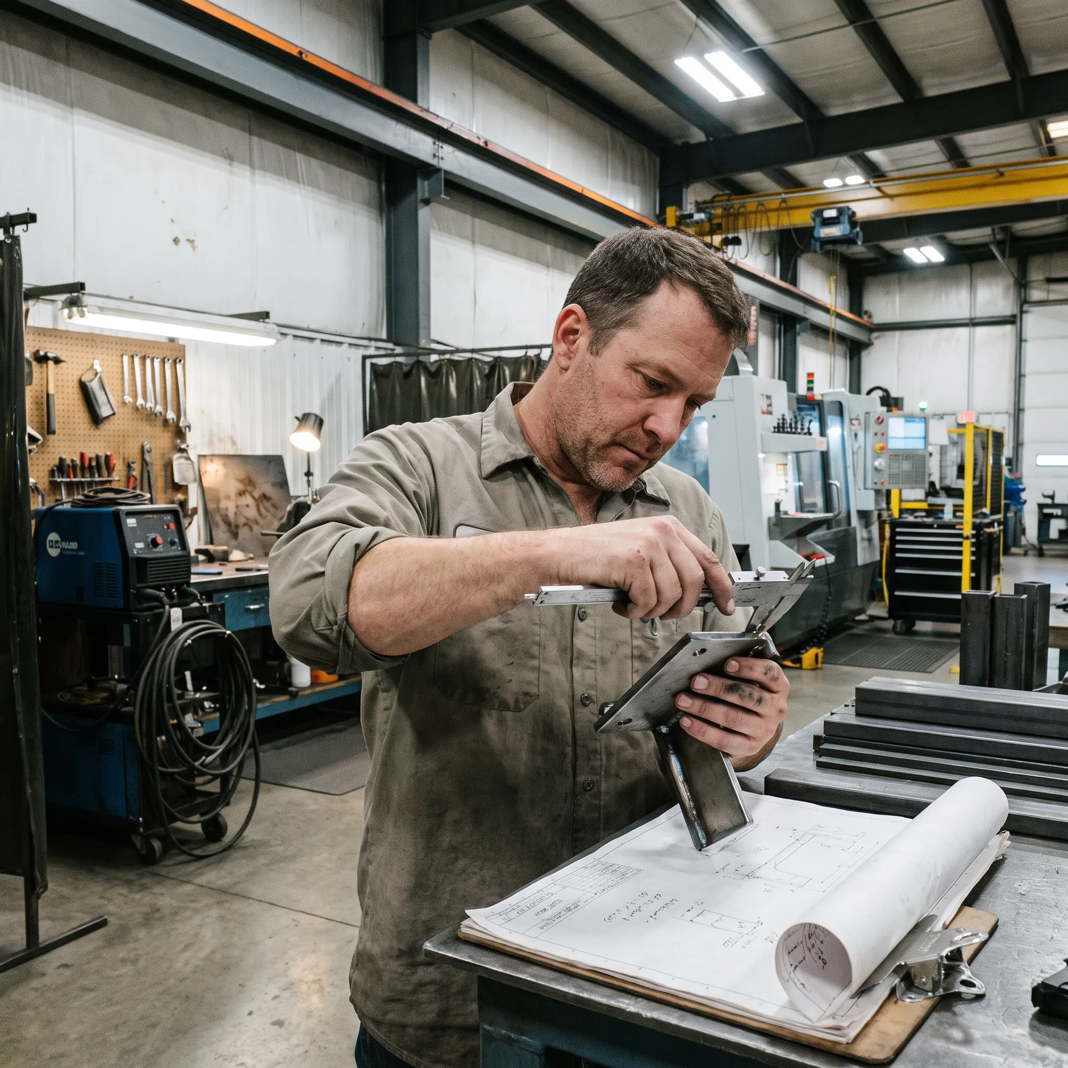 Steel fabrication process inspection